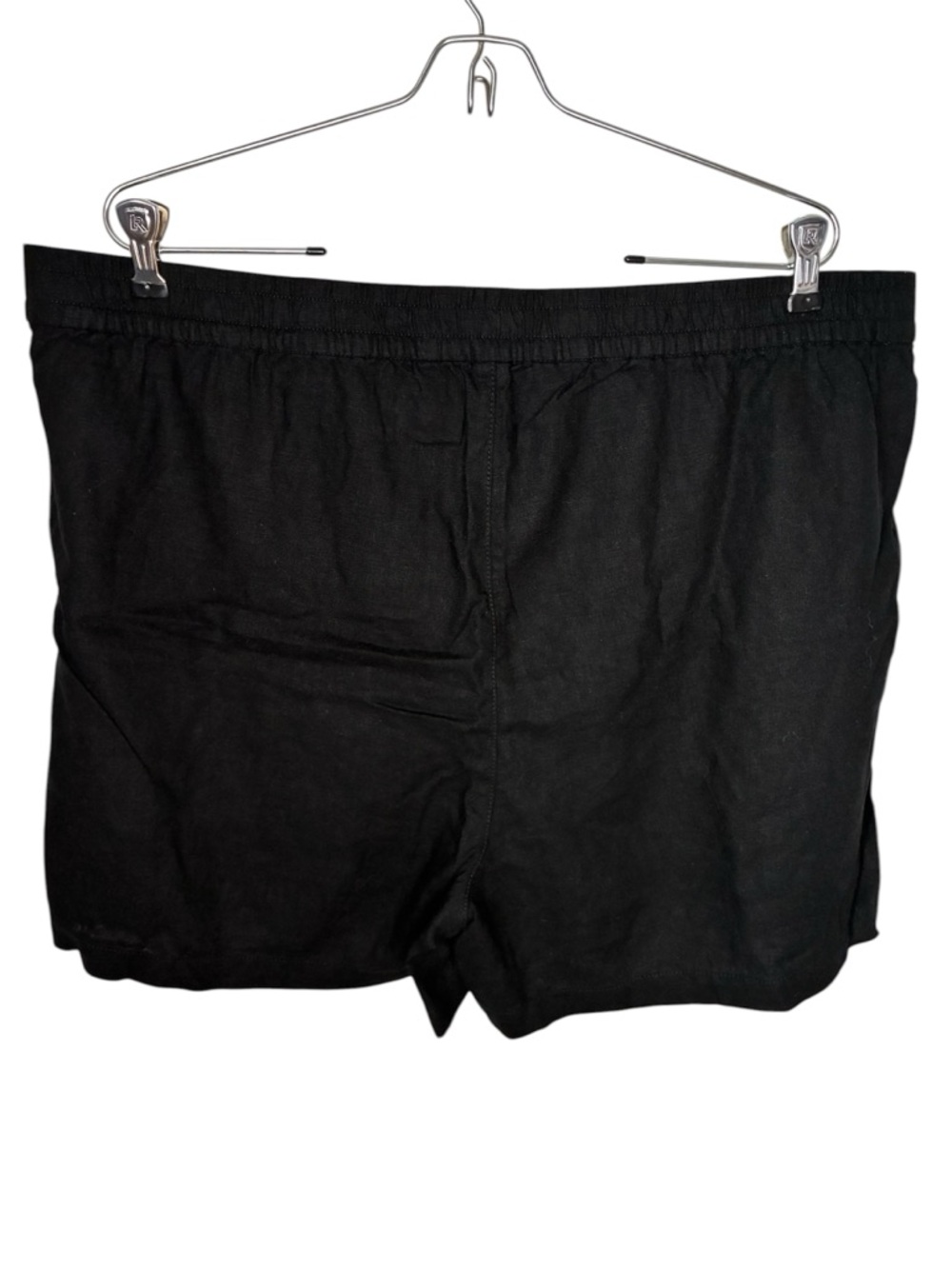 J.Crew Shorts Women’s XXL Black Linen Blend Elastic Waist Drawstring LIKE NEW! - Picture 3 of 6